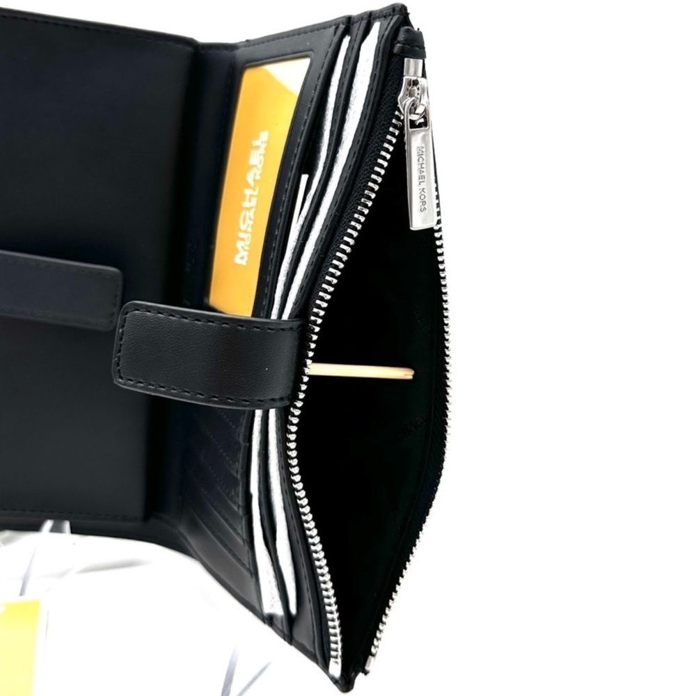 Michael Kors Large Double Zip Wallet Wristlet Black - Picture 8 of 9